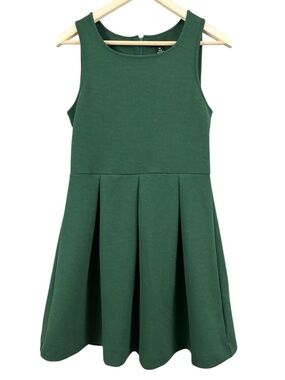 Sfera Made in Spain Sleeveless Pleated Dress Green Size Medium
